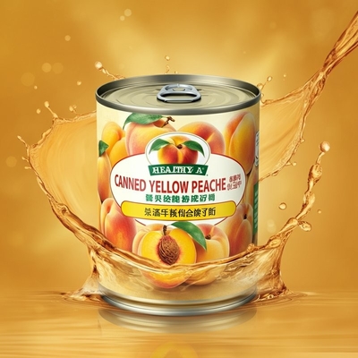 健康品種 A 缶詰 黄桃 果物 軽いシロップ 1800g 排水量
