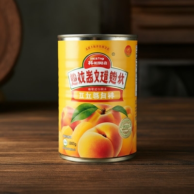 健康品種 A 缶詰 黄桃 果物 軽いシロップ 1800g 排水量
