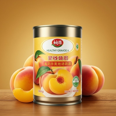 健康品種 A 缶詰 黄桃 果物 軽いシロップ 1800g 排水量