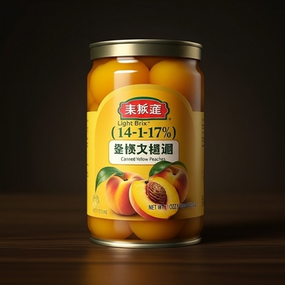 軽いブリックス (14-17%) 保存料がゼロのA級缶詰の黄桃