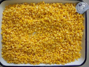 A10大きい錫2840gはスイート コーンの穀粒の1800のGによって流出させた重量の不足分の調達期間を缶詰にしました