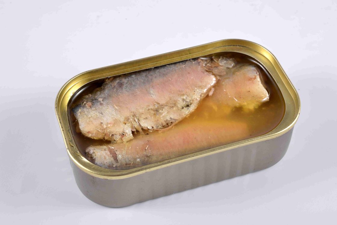 おいしい缶詰にされたサーディンの魚の周囲温度の貯蔵保存性3年の