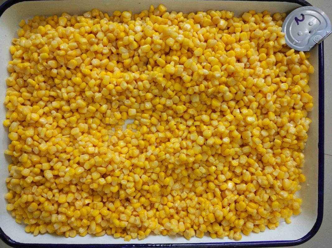 A10大きい錫2840gはスイート コーンの穀粒の1800のGによって流出させた重量の不足分の調達期間を缶詰にしました