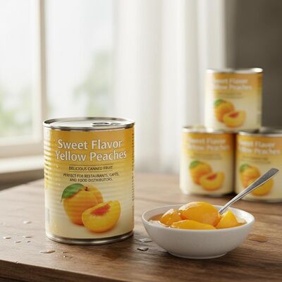 甘い風味の黄桃缶入りおいしいフルーツ缶詰レストランカフェや食品流通業者に最適